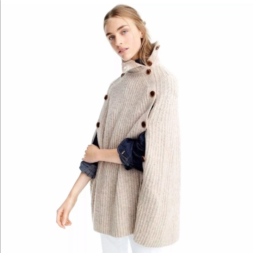 J Crew Convertible Sweater Cape Poncho